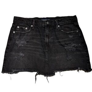 Aeropostale black jean mini skirt Size 12